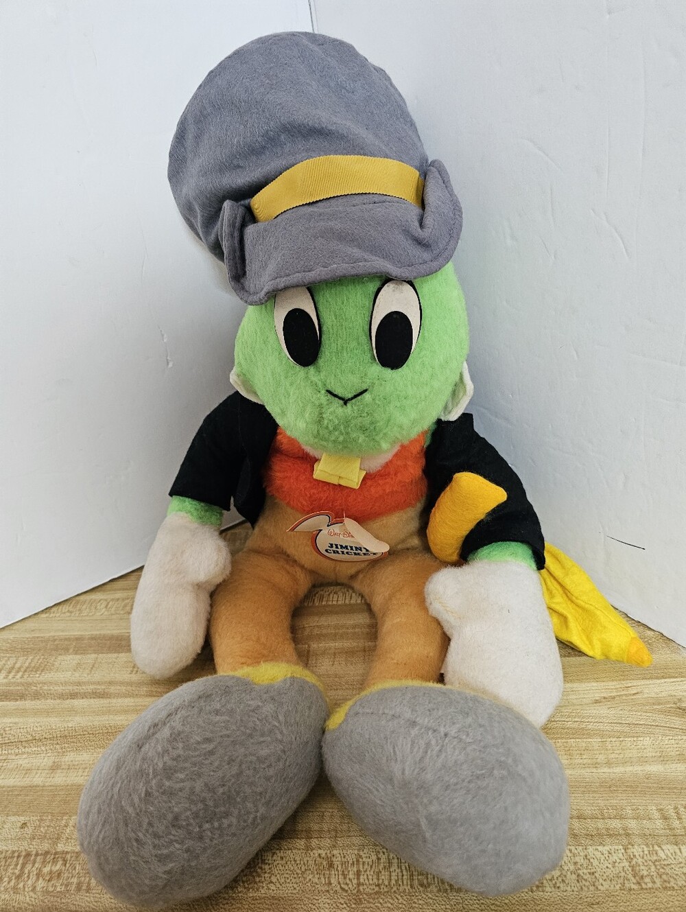 Vintage Walt Disney Jiminy Cricket Plush 21" California Stuffed Toys w/ Tags